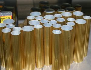 Gold polishing aluminum round tubes