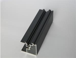 Black power coated thermal break aluminium windows profiles